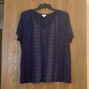 J.Jill Plus Size Peasant Top 2x